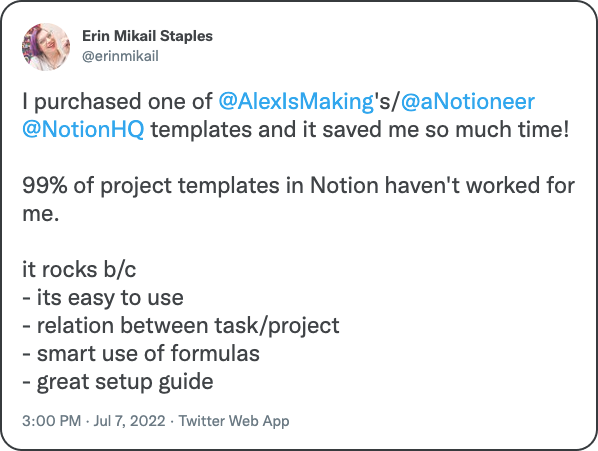 Feedback on the Simple Project Management System template